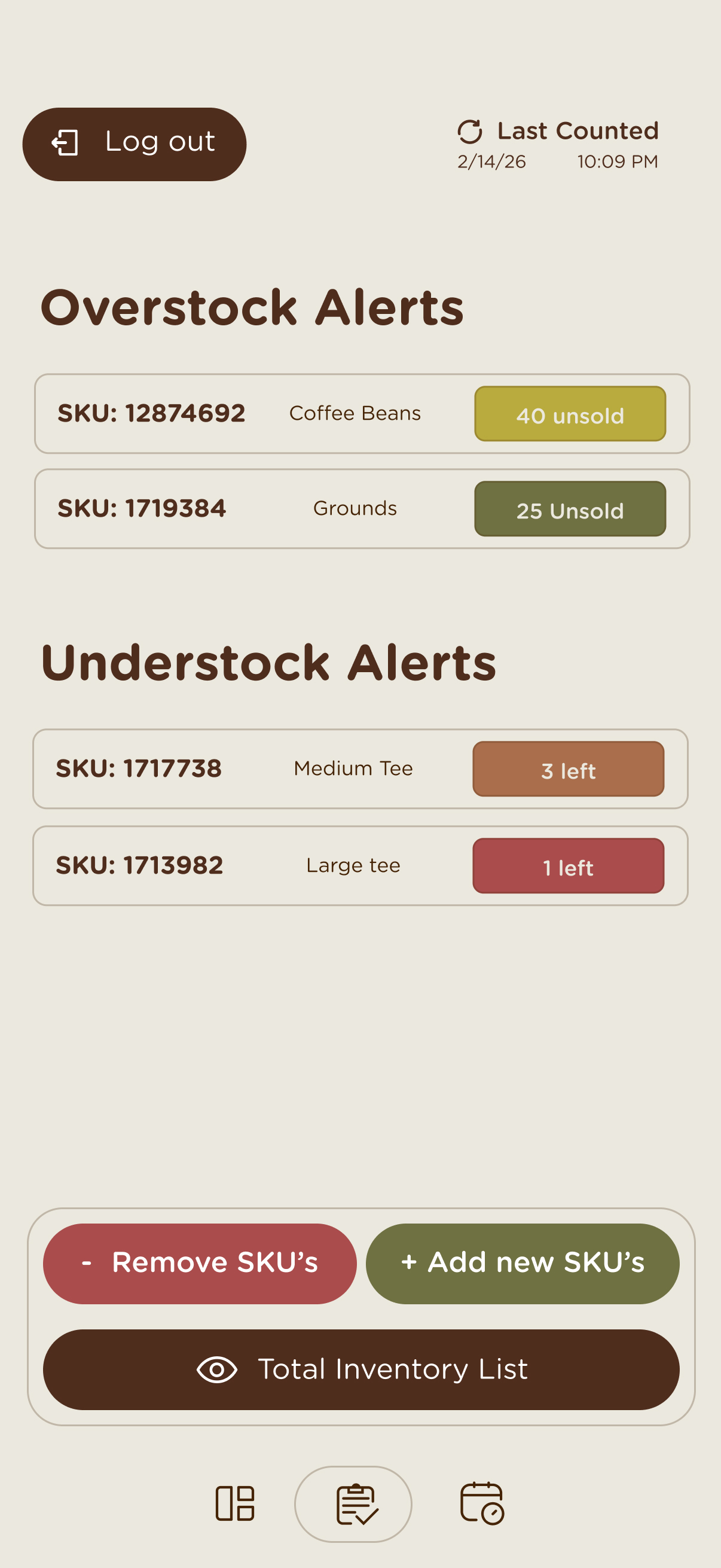 Item Selection screen 2